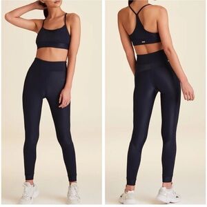 Alala navy raya ribbed leggings and bra
